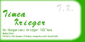 timea krieger business card